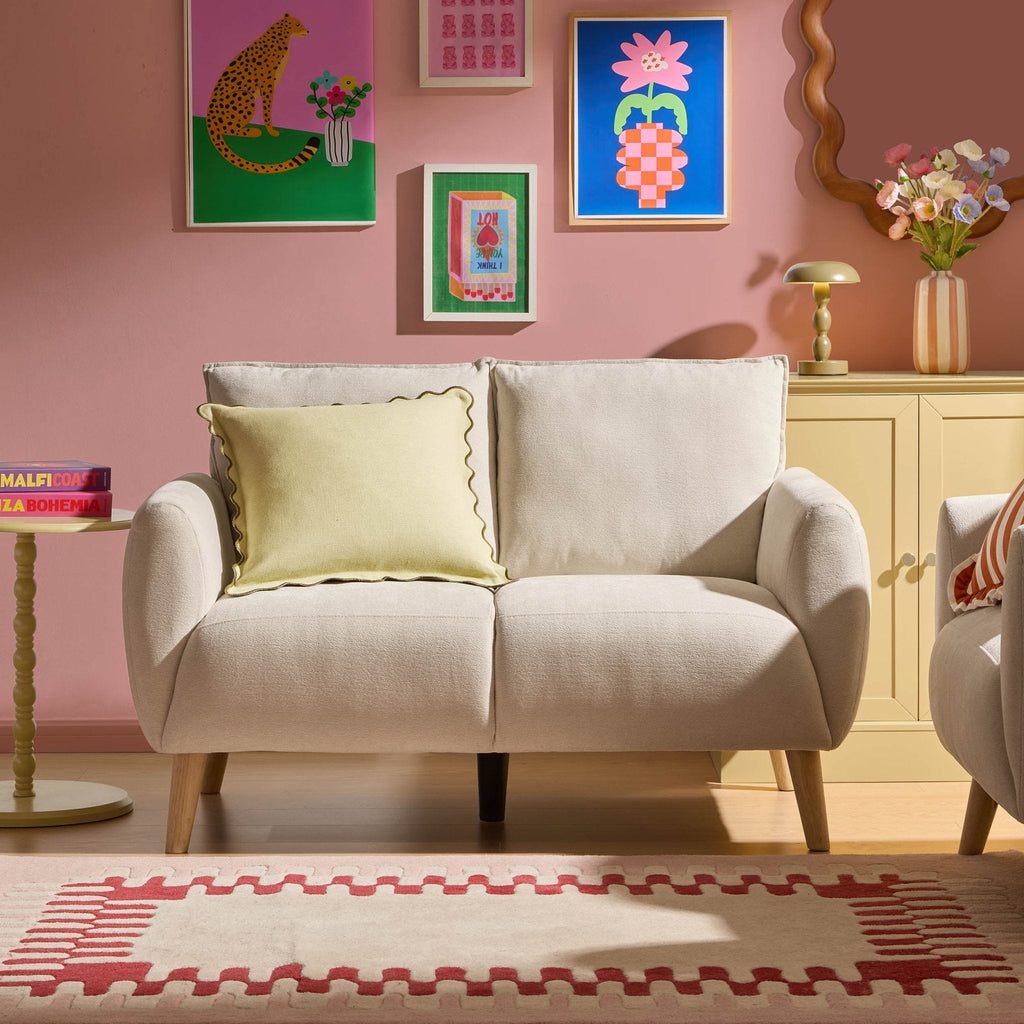 Compact 2 Seater Sofa - Chenille Ivory – The Compact 2-Seater is proof that small can still be seriously stylish