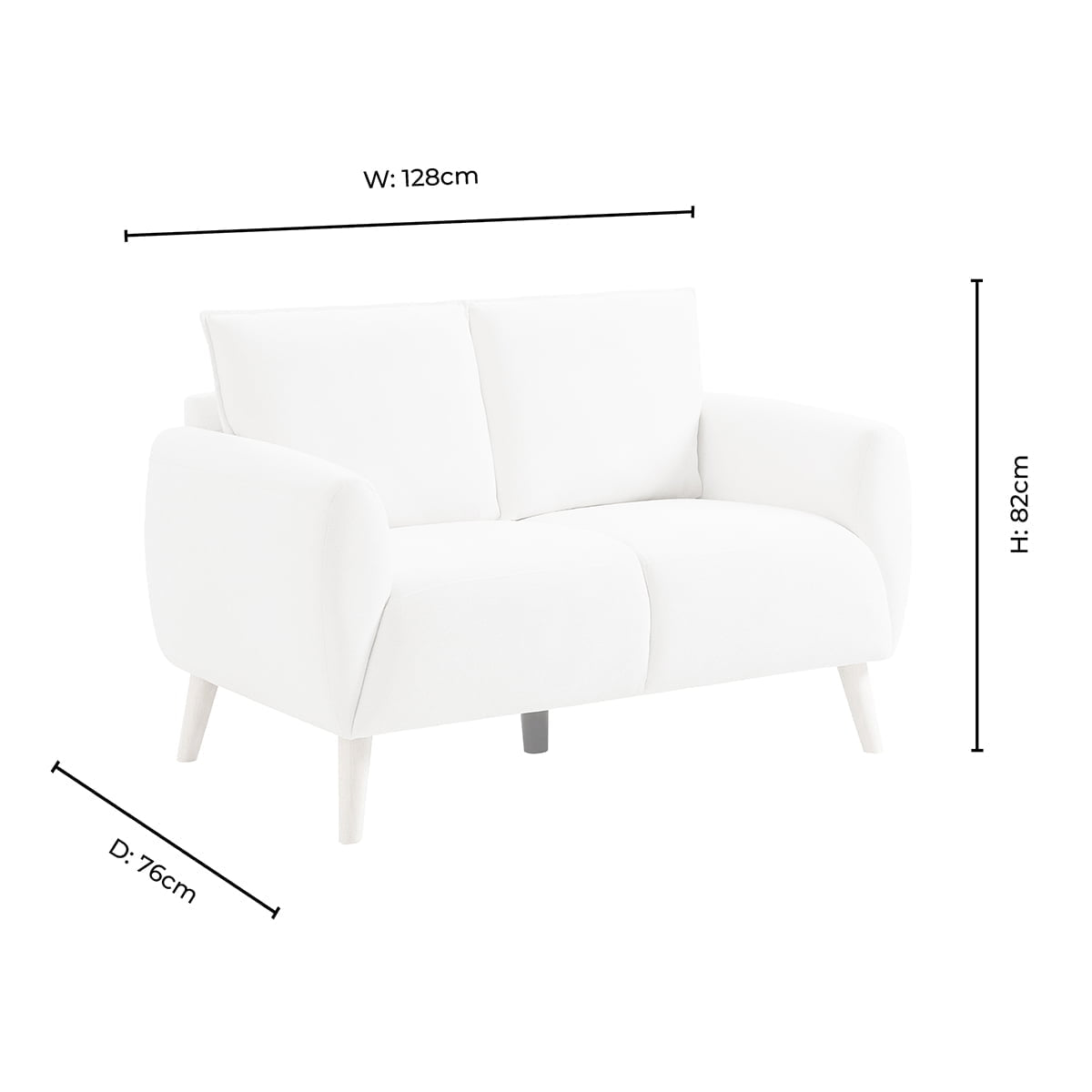 Compact 2 Seater Sofa - Chenille Ivory – The Compact 2-Seater is proof that small can still be seriously stylish