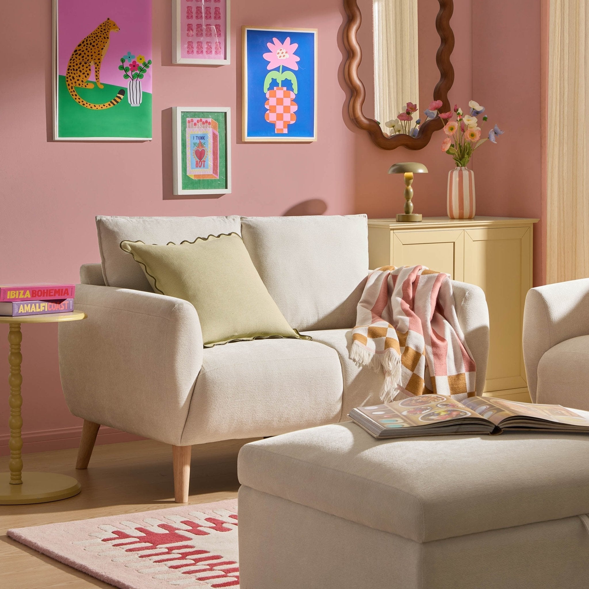 Compact 2 Seater Sofa - Chenille Ivory – The Compact 2-Seater is proof that small can still be seriously stylish