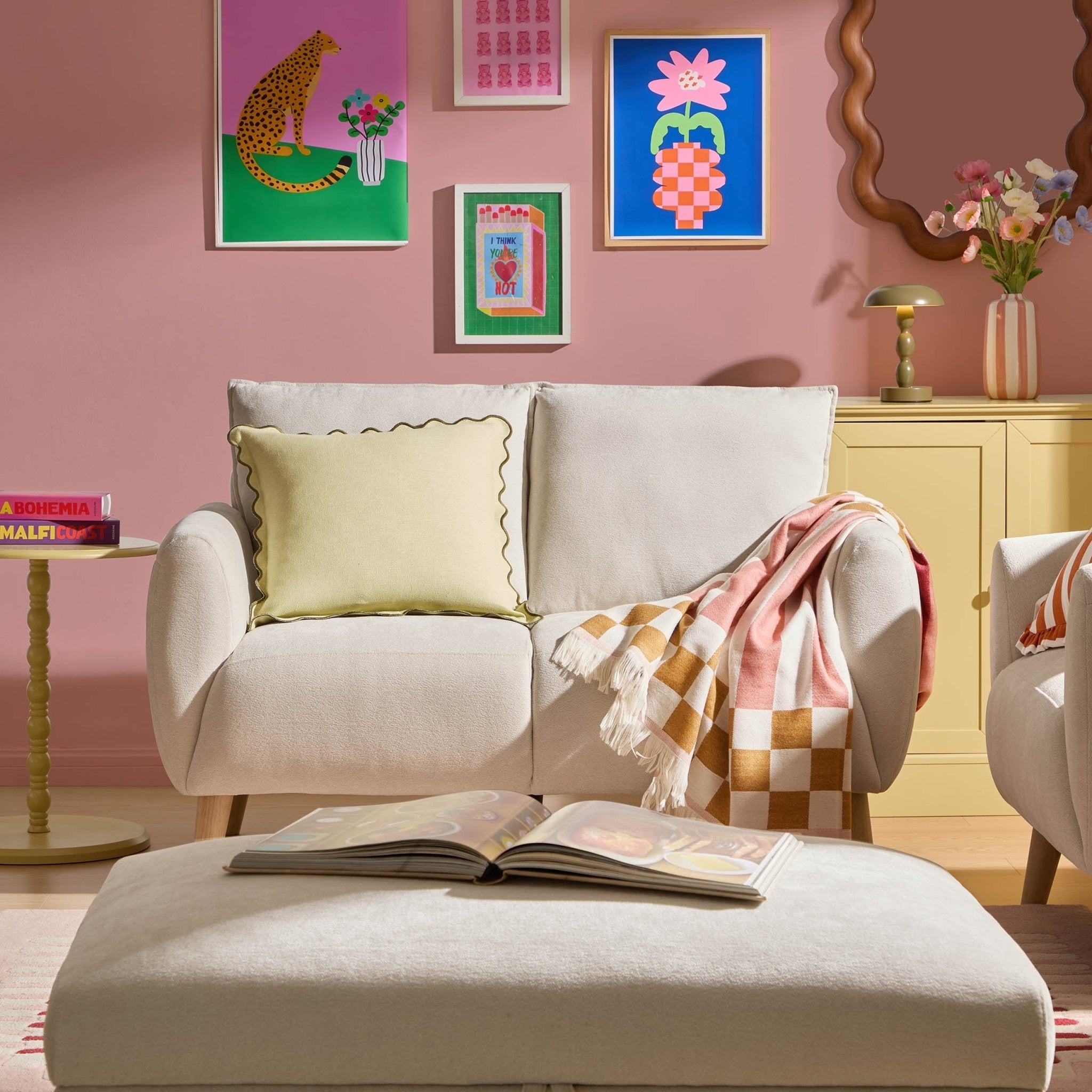 Compact 2 Seater Sofa - Chenille Ivory – The Compact 2-Seater is proof that small can still be seriously stylish