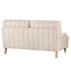 Lover sofa - pinstriped natural color - this lover sofa collection will lead the way in minimalist classic style.