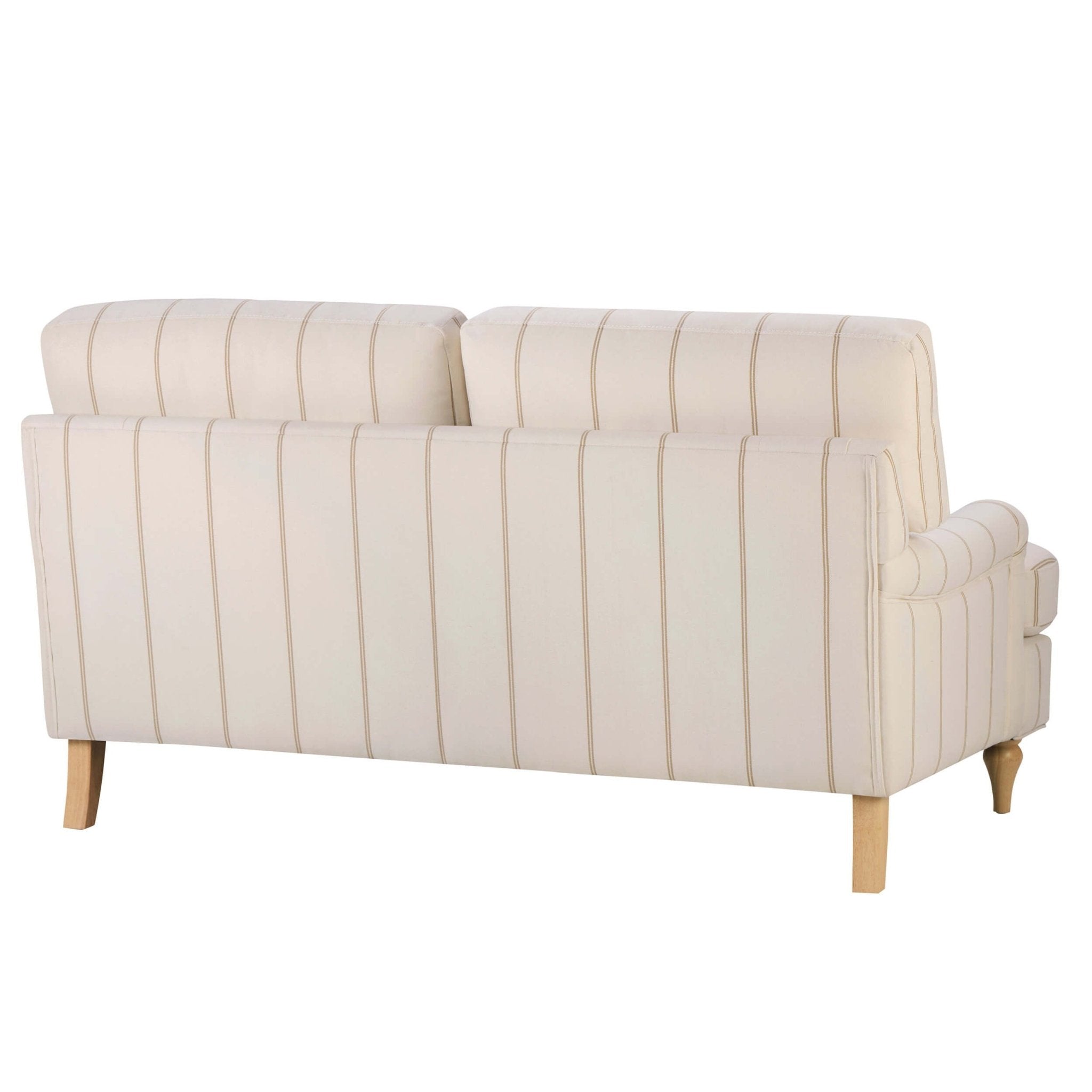 Lover sofa - pinstriped natural color - this lover sofa collection will lead the way in minimalist classic style.