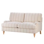Lover sofa - pinstriped natural color - this lover sofa collection will lead the way in minimalist classic style.