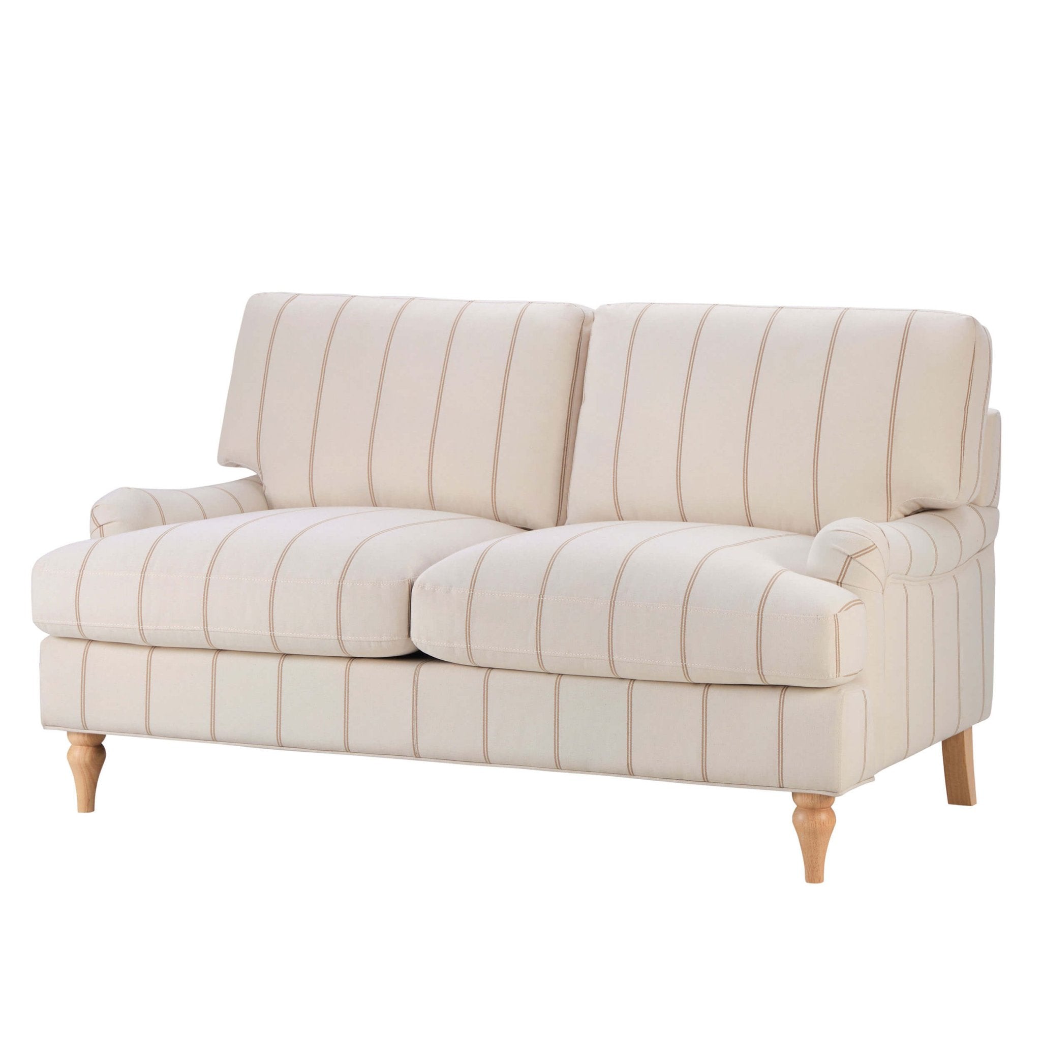 Lover sofa - pinstriped natural color - this lover sofa collection will lead the way in minimalist classic style.