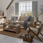 3 Seater Sofa - Blue Stripe – Stunning in its simplicity, the 3 Seater Sofa is the perfect blend of traditional style and irresistibly cosy comfort