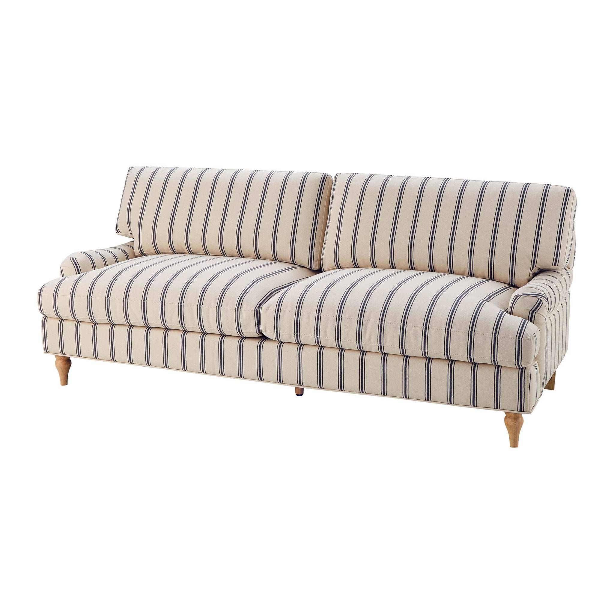 3 Seater Sofa - Blue Stripe – Stunning in its simplicity, the 3 Seater Sofa is the perfect blend of traditional style and irresistibly cosy comfort