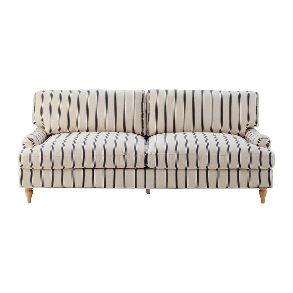 3 Seater Sofa - Blue Stripe – Stunning in its simplicity, the 3 Seater Sofa is the perfect blend of traditional style and irresistibly cosy comfort