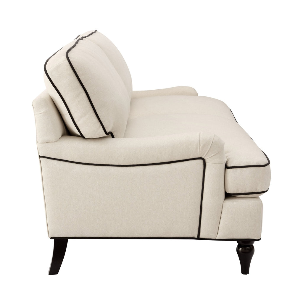 3 Seater Sofa - Cream/Black – Stunning in its simplicity, the 3 Seater Sofa is the perfect blend of traditional style and irresistibly cosy comfort