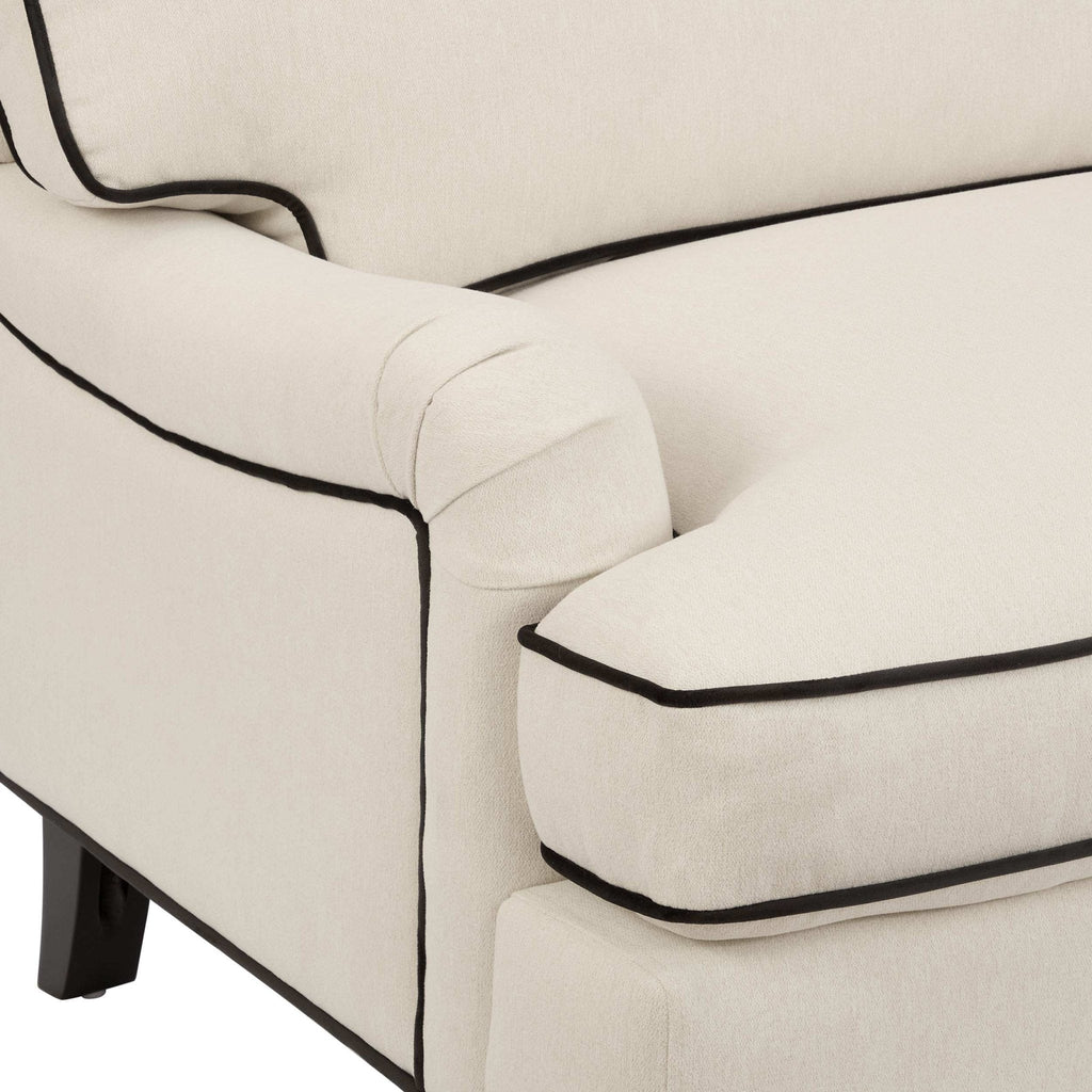 3 Seater Sofa - Cream/Black – Stunning in its simplicity, the 3 Seater Sofa is the perfect blend of traditional style and irresistibly cosy comfort