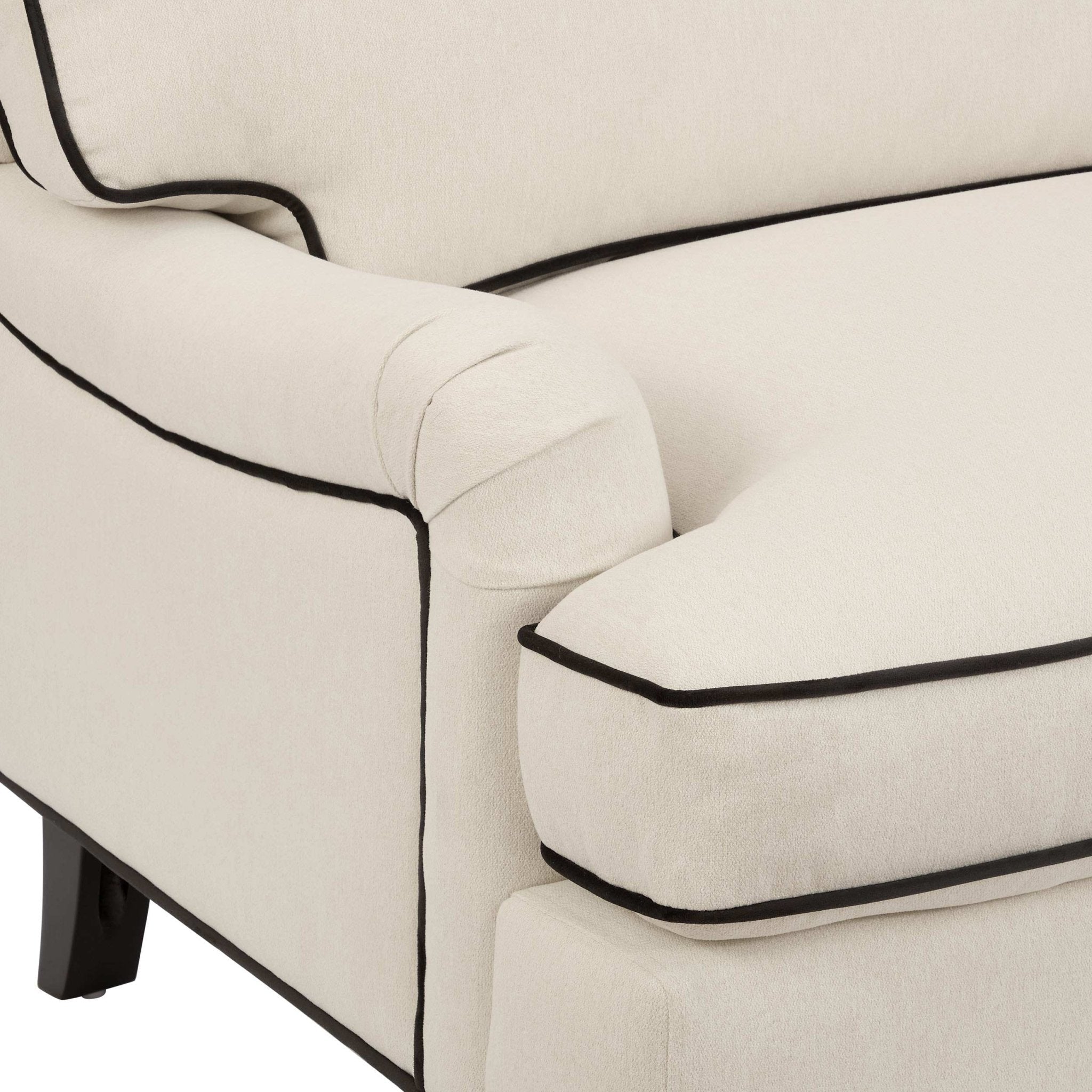 3 Seater Sofa - Cream/Black – Stunning in its simplicity, the 3 Seater Sofa is the perfect blend of traditional style and irresistibly cosy comfort