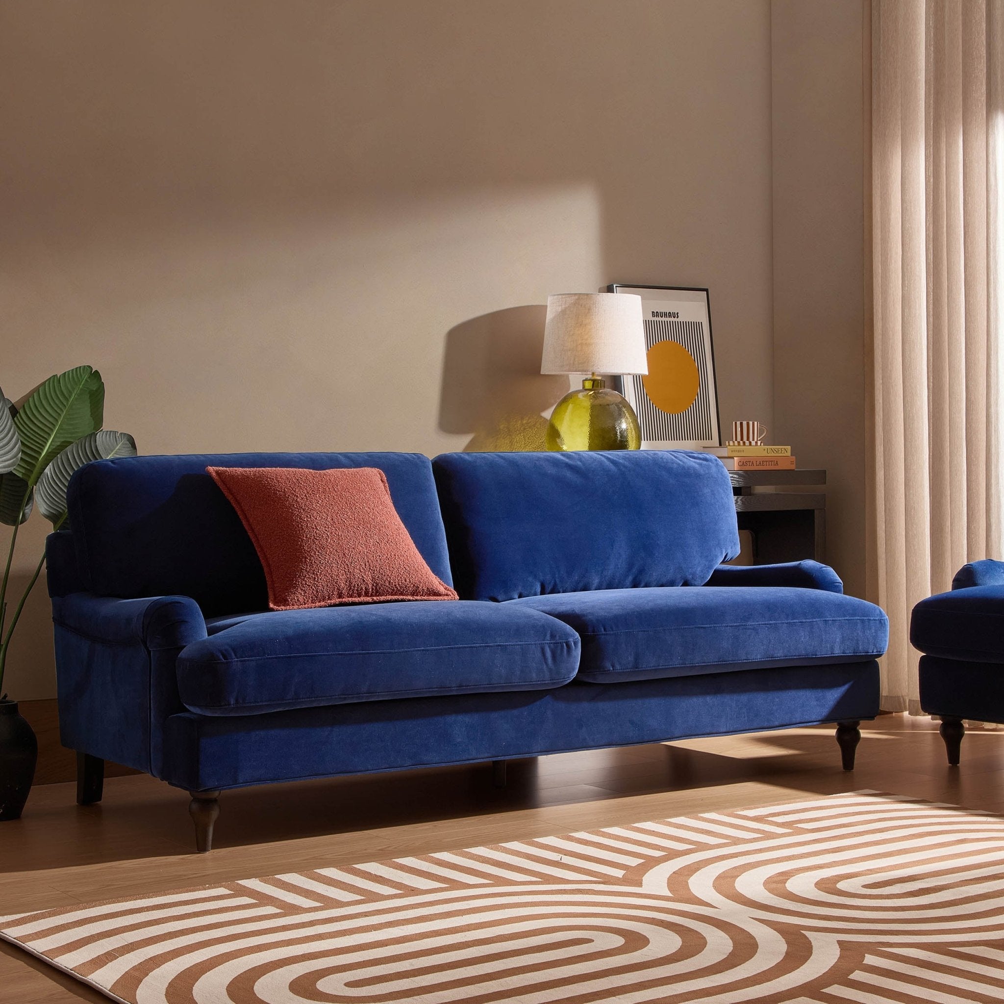 3 Seater Sofa - Royal Blue – Stunning in its simplicity, the 3 Seater Sofa is the perfect blend of traditional style and irresistibly cosy comfort