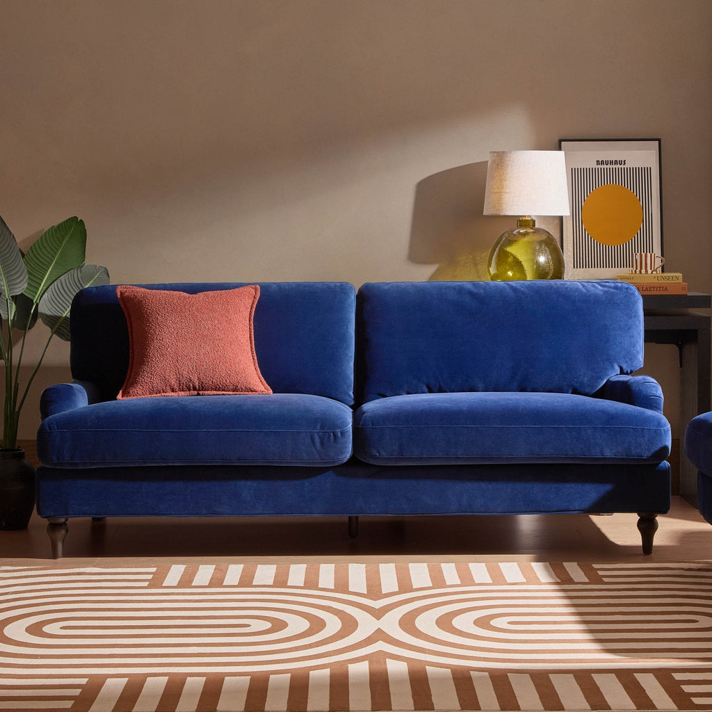 3 Seater Sofa - Royal Blue – Stunning in its simplicity, the 3 Seater Sofa is the perfect blend of traditional style and irresistibly cosy comfort