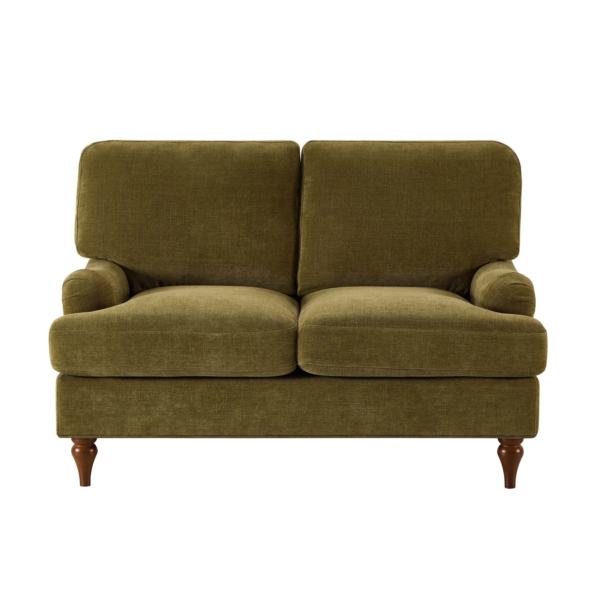Compact 2 Seater Sofa - Chenille Olive – Add rich colour and clever comfort with the Chenille Olive Compact 2 Seater
