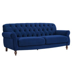 3 Seater Sofa - Royal Blue – The 3-Seater matte velvet sofa in royal blue is the perfect place to stretch out and unwind in style