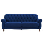 3 Seater Sofa - Royal Blue – The 3-Seater matte velvet sofa in royal blue is the perfect place to stretch out and unwind in style