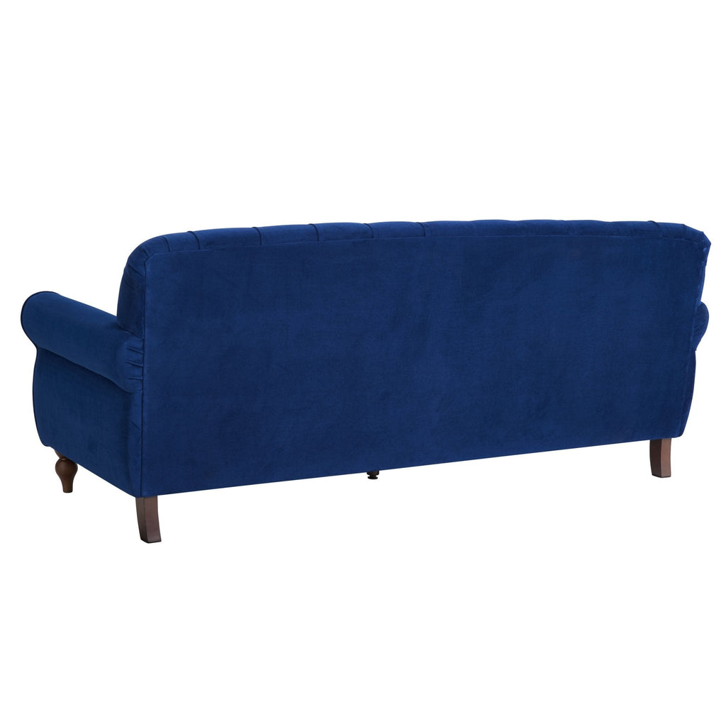 3 Seater Sofa - Royal Blue – The 3-Seater matte velvet sofa in royal blue is the perfect place to stretch out and unwind in style