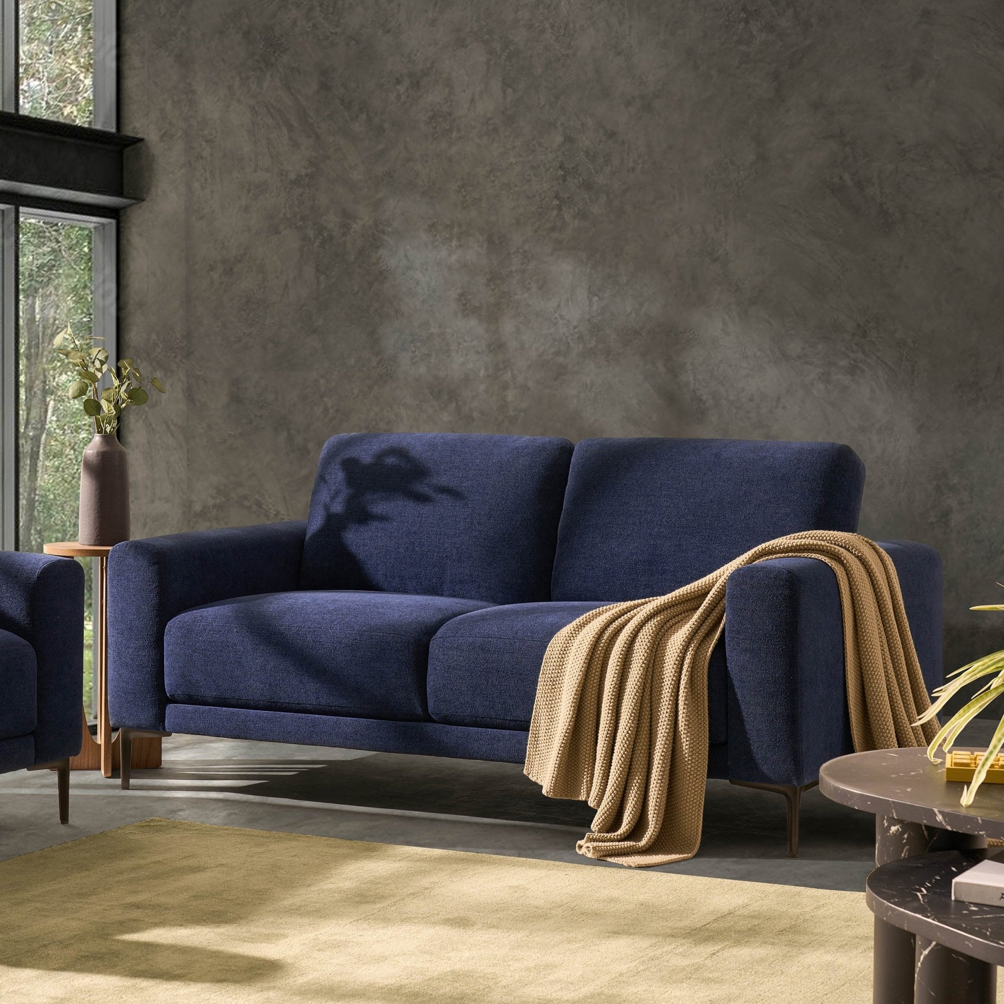 2 Seater Sofa - Chenille Navy – The 2 seater sofa is effortlessly stylish and just the right size