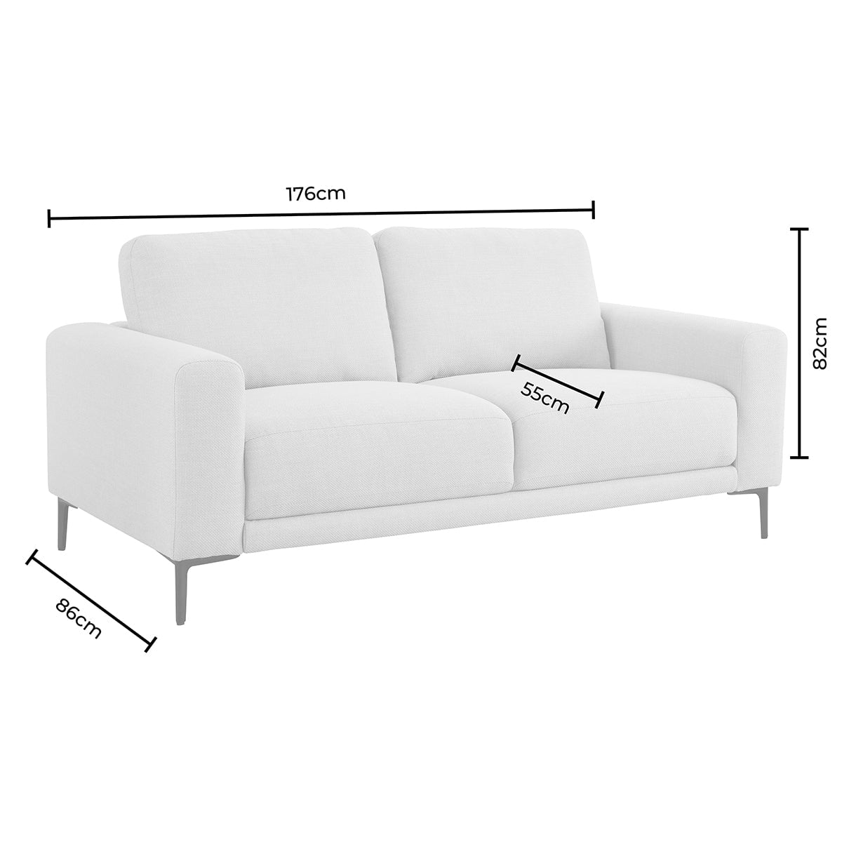 2 Seater Sofa - Chenille Mushroom – The 2 seater sofa is effortlessly stylish and just the right size