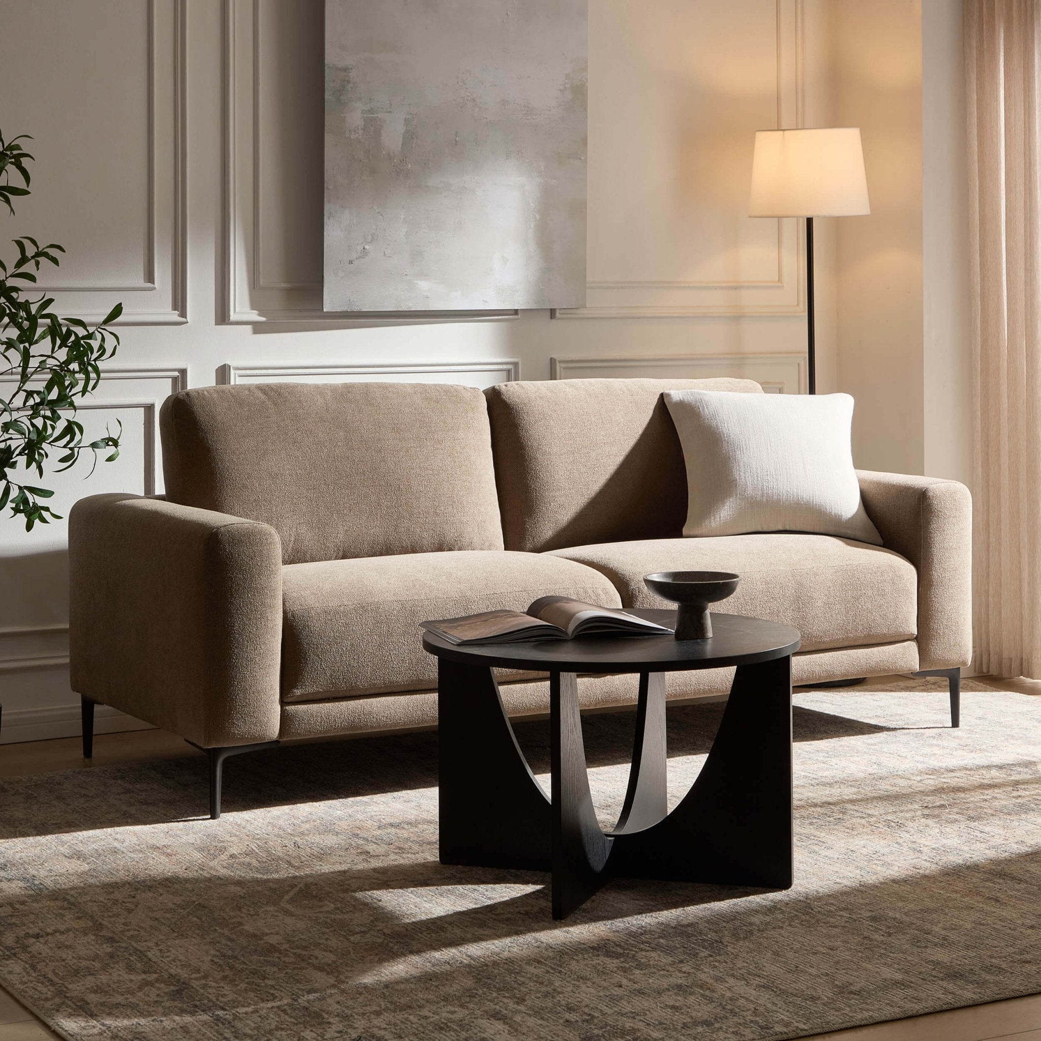 3 Seater Sofa - Chenille Mushroom – The 3 seater sofa is for stretching out, snuggling up, and everything in between