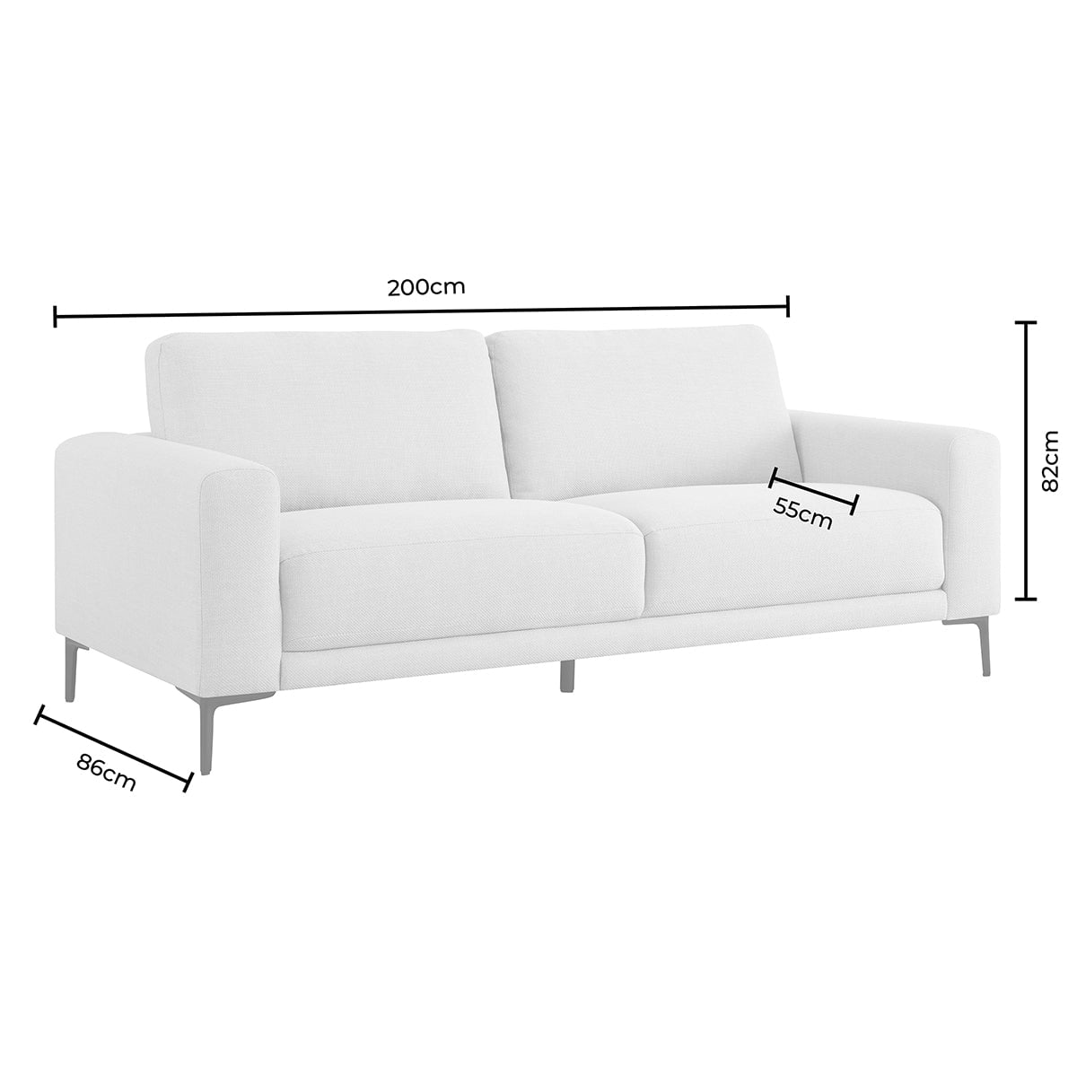 3 Seater Sofa - Chenille Navy – The 3 seater sofa is for stretching out, snuggling up, and everything in between