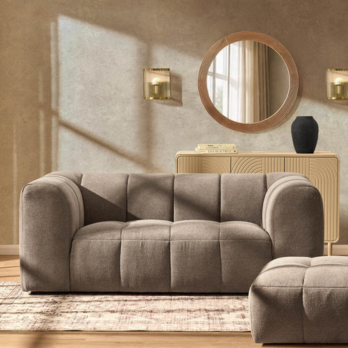 2 Seater Sofa - Chenille Mushroom – Add a design-led twist to your living room with the 2-Seater Sofa