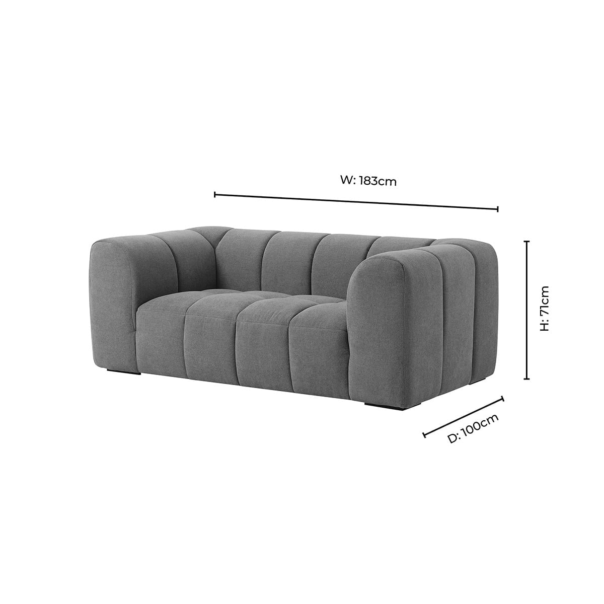 2 Seater Sofa - Chenille Mushroom – Add a design-led twist to your living room with the 2-Seater Sofa