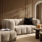 2 Seater Sofa- Chenille Oatmeal – Add a design-led twist to your living room with the 2-Seater Sofa