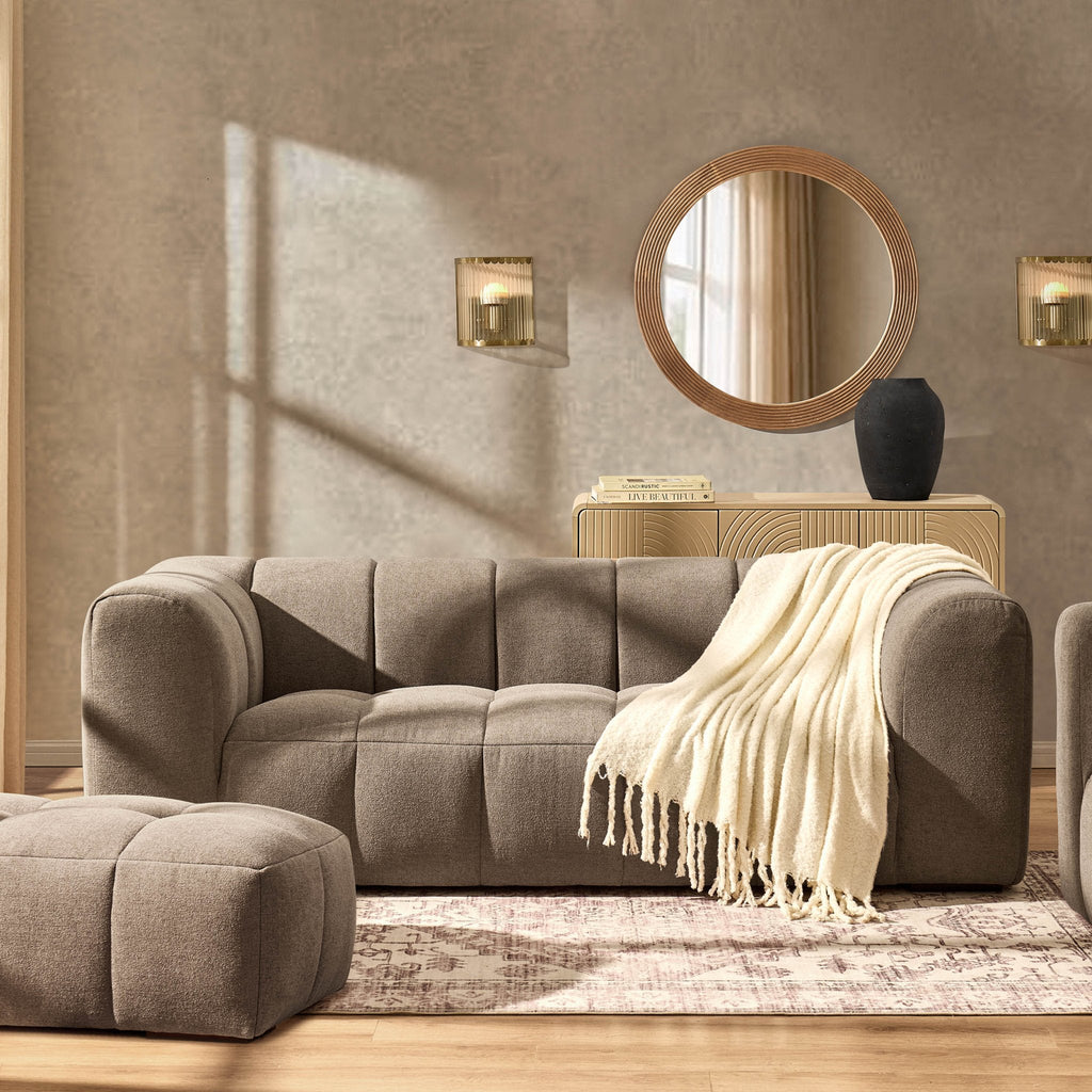3 Seater Sofa - Chenille Mushroom – Bring the bubble look home with the 3-Seater Sofa