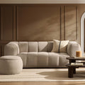 3 Seater Sofa - Chenille Oatmeal – Bring the bubble look home with the 3-Seater Sofa