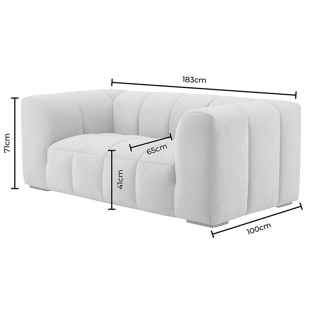 2 Seater Sofa- Chenille Oatmeal – Add a design-led twist to your living room with the 2-Seater Sofa