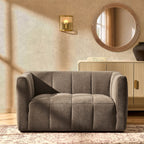 Compact 2 Seater Sofa - Chenille Mushroom – Add a little warmth and comfort to your home with the Chenille Mushroom Compact 2 Seater