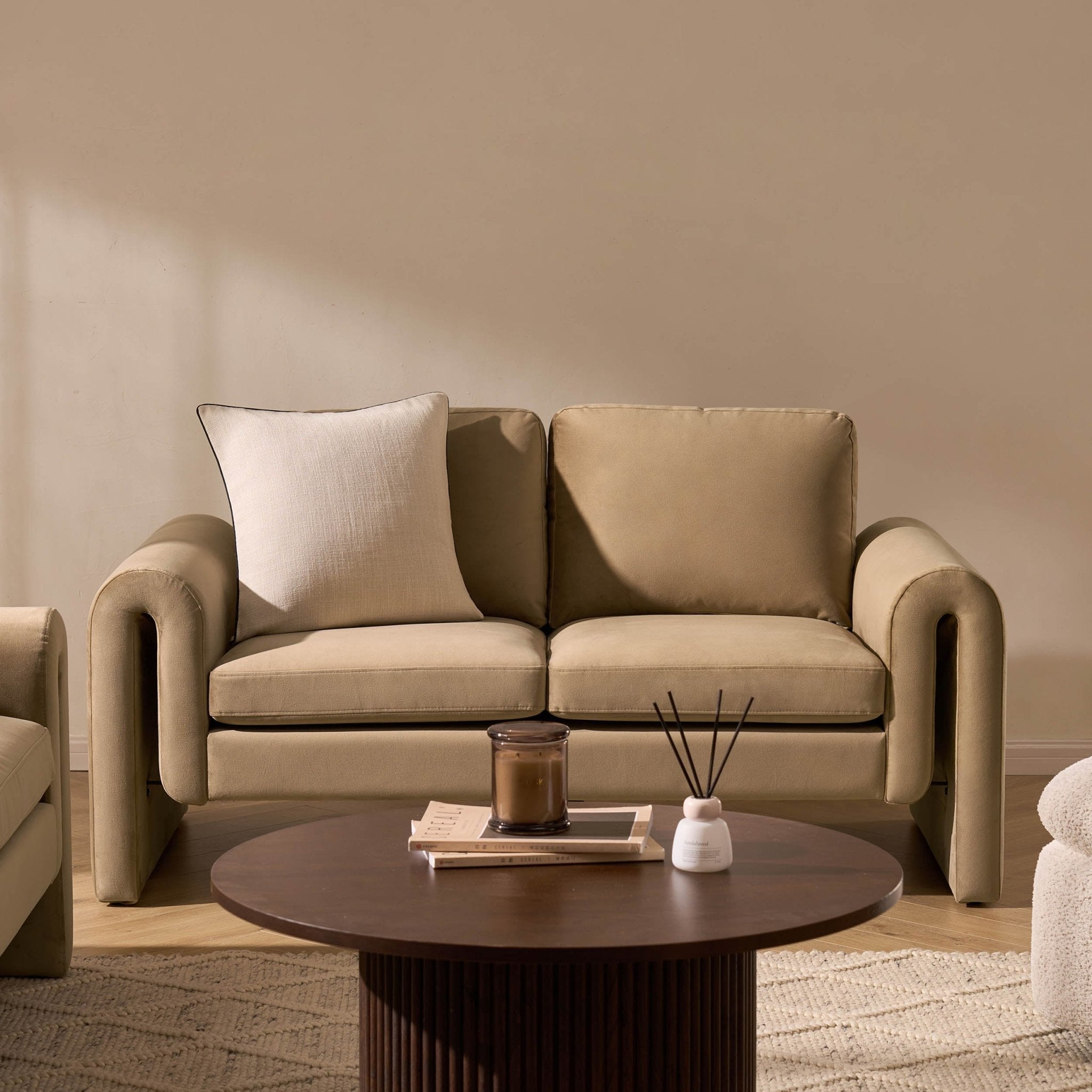 2 Seater Sofa - Latte – Classic comfort with a tailored twist – the 2-Seater Sofa is made for easy, everyday