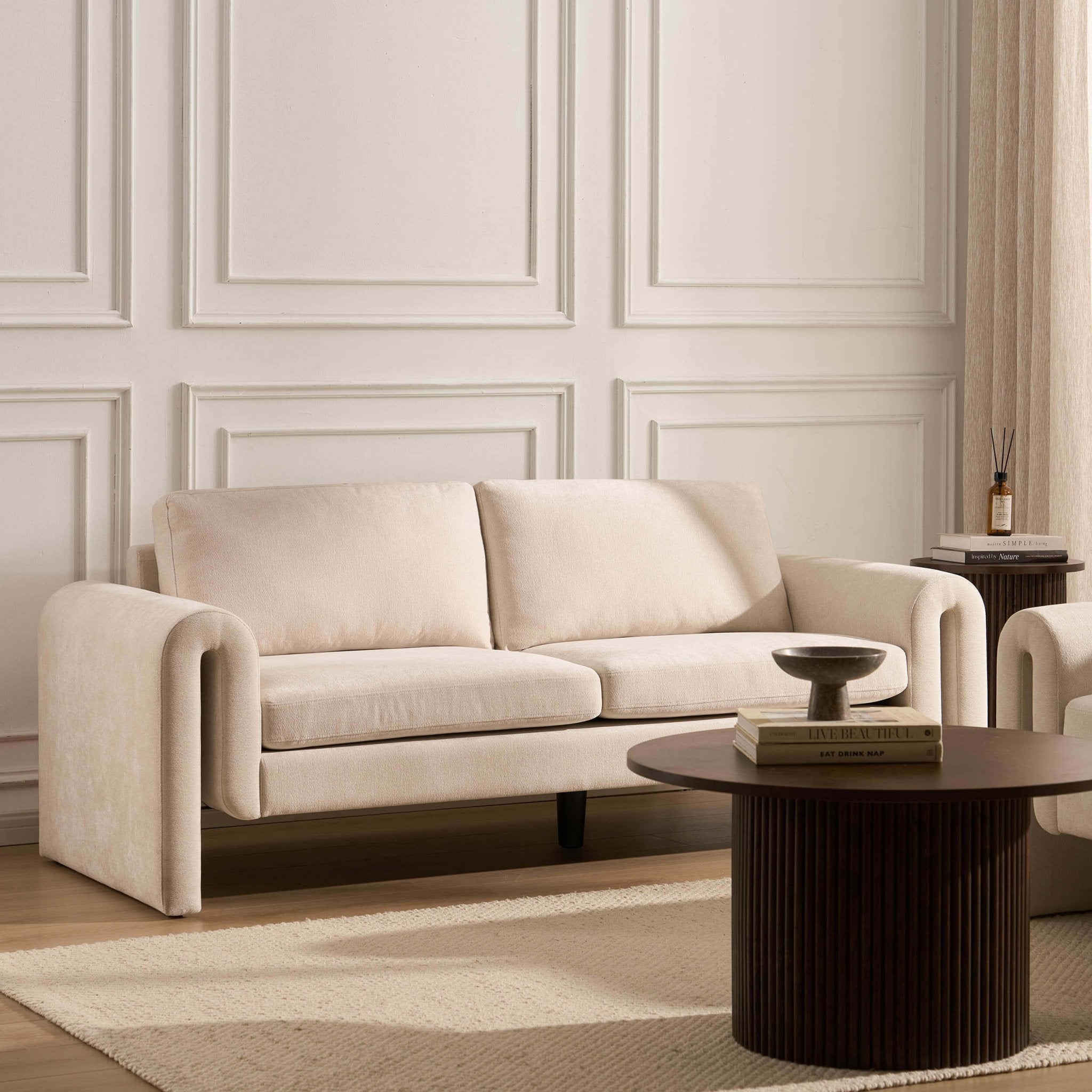 3 Seater Sofa - Chenille Ivory – Spacious, sophisticated and made to last, the 3-Seater Sofa is the heart of any living room