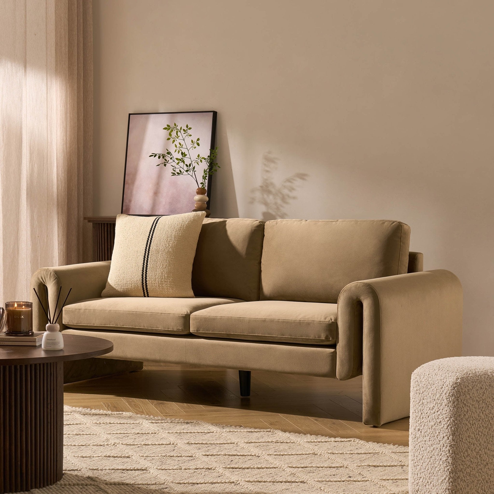 3 Seater Sofa - Latte – Spacious, sophisticated and made to last, the 3-Seater Sofa is the heart of any living room