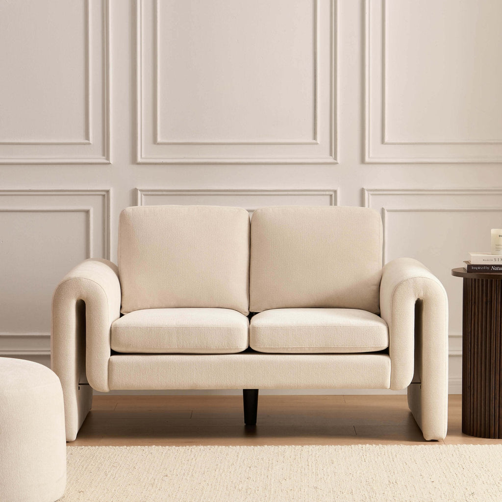 Compact 2 Seater Sofa - Chenille Ivory – Petite in size but full of style, the 2-Seater Compact is ideal for smaller spaces in need of big comfort