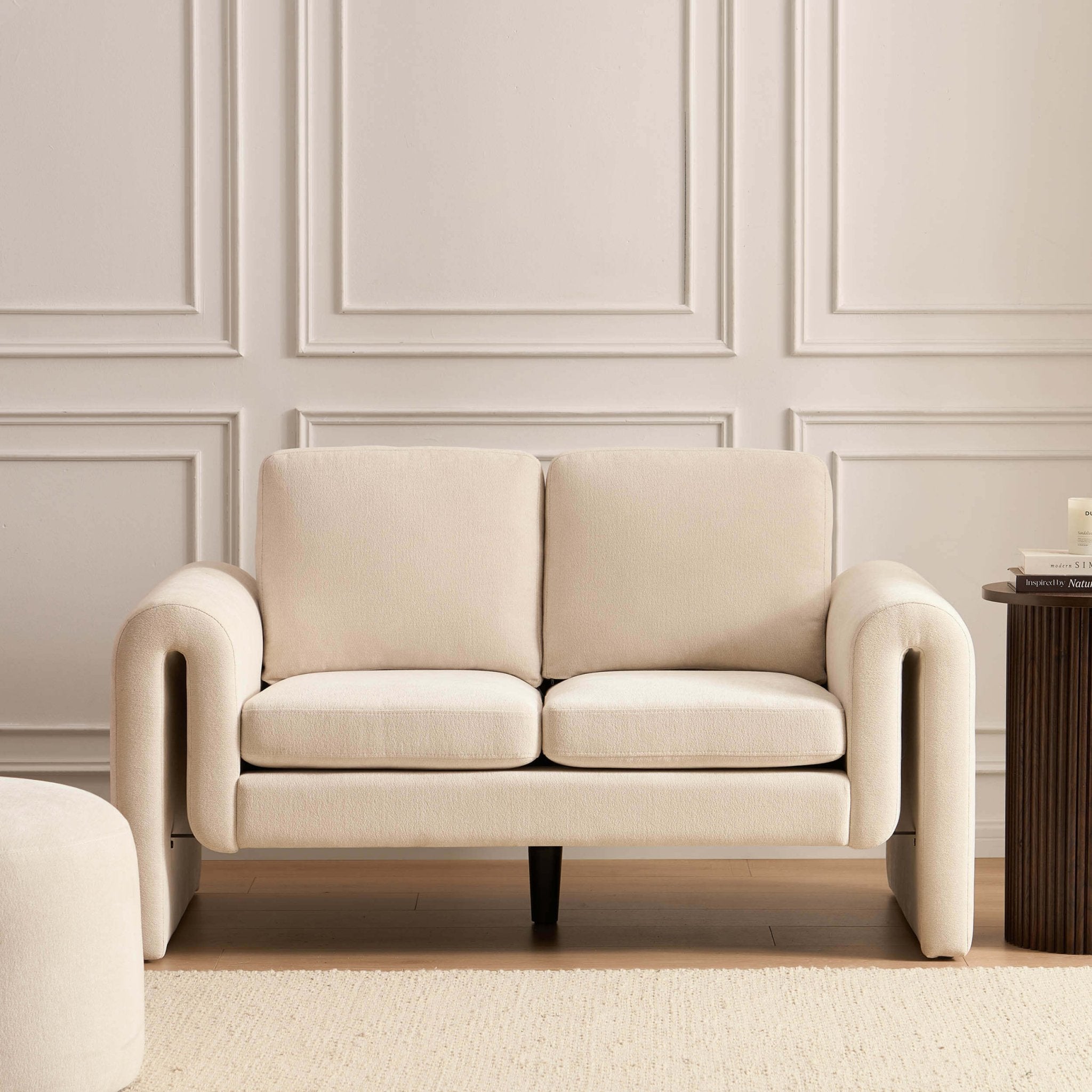 Compact 2 Seater Sofa - Chenille Ivory – Petite in size but full of style, the 2-Seater Compact is ideal for smaller spaces in need of big comfort