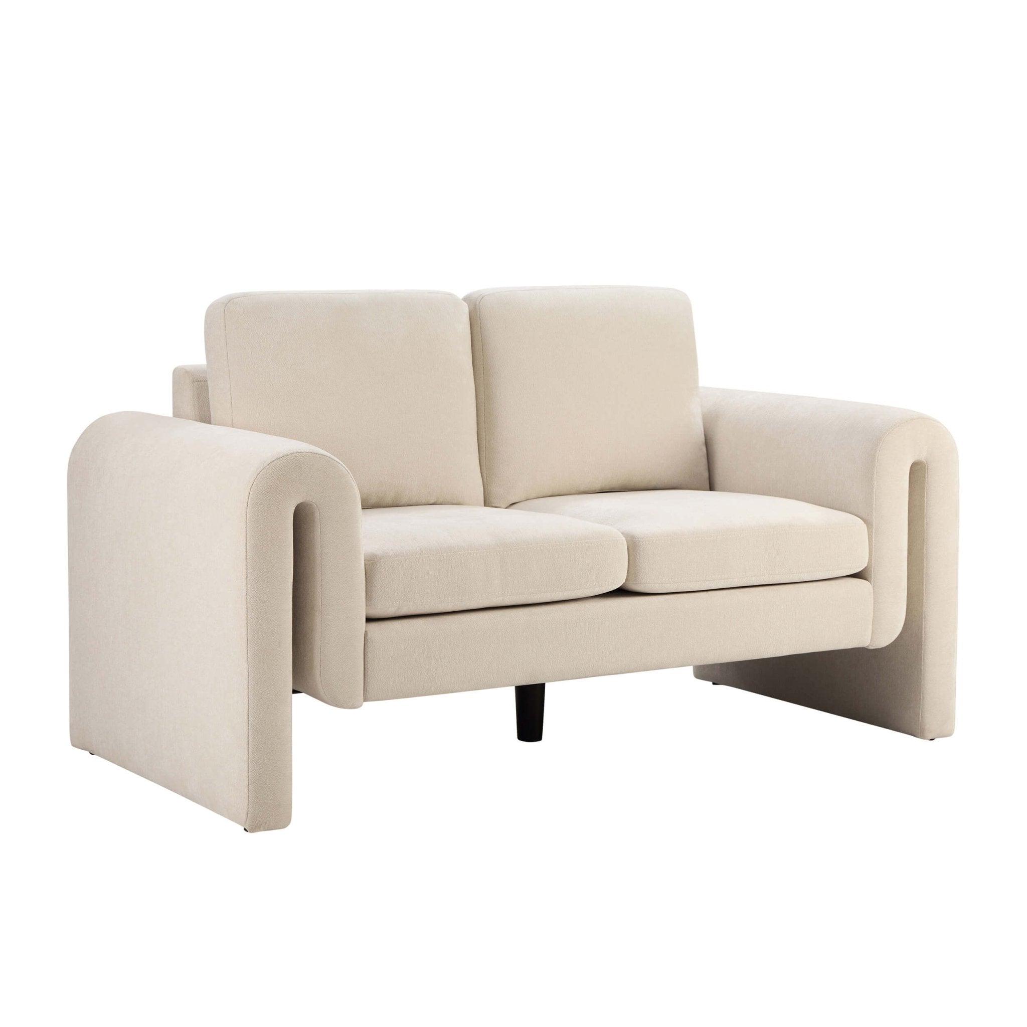 Compact 2 Seater Sofa - Chenille Ivory – Petite in size but full of style, the 2-Seater Compact is ideal for smaller spaces in need of big comfort