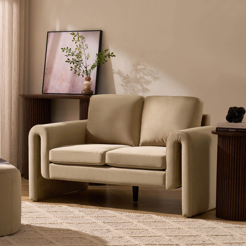 Compact 2 Seater Sofa - Latte – Petite in size but full of style, the 2-Seater Compact is ideal for smaller spaces in need of big comfort