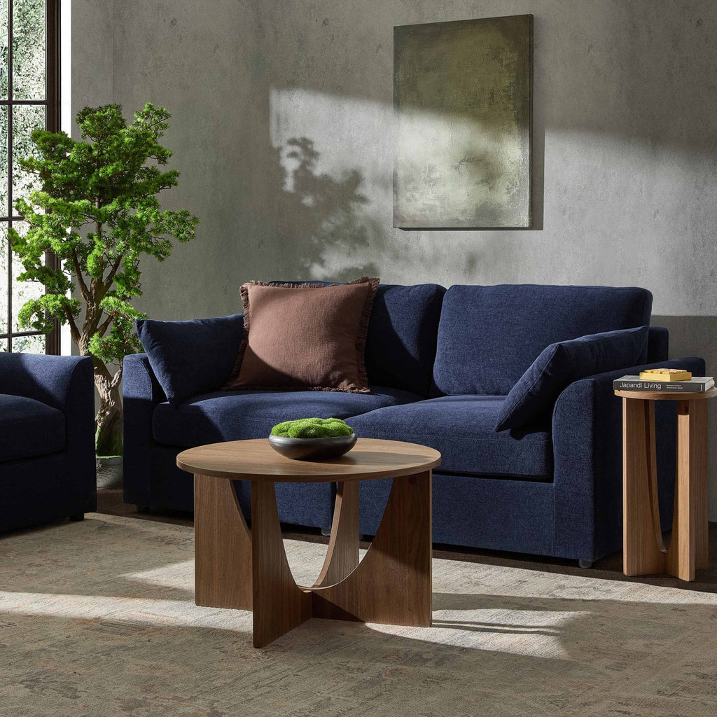 2 Seater Sofa - Chenille Navy – Elegant proportions, soft fabric, and effortlessly stylish, meet the 2-Seater