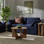 2 Seater Sofa - Chenille Navy – Elegant proportions, soft fabric, and effortlessly stylish, meet the 2-Seater