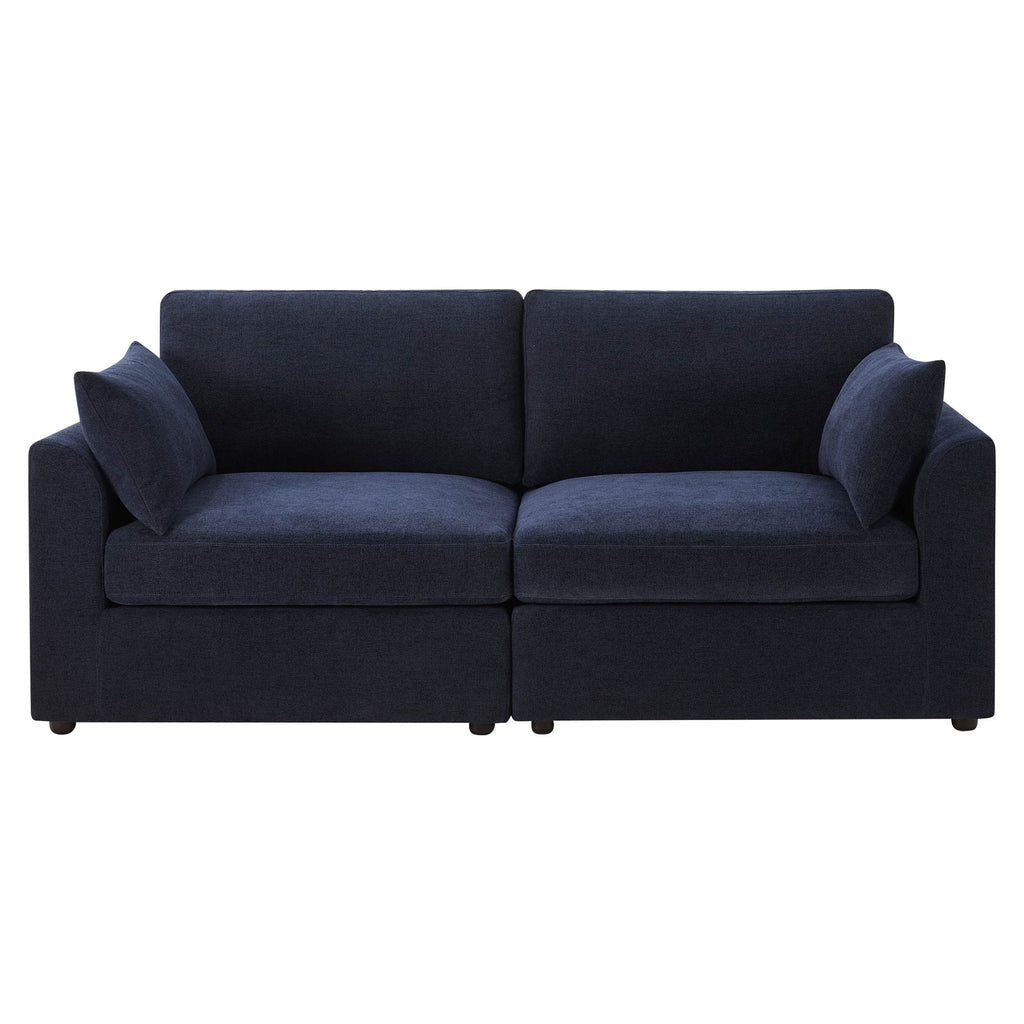 2 Seater Sofa - Chenille Navy – Elegant proportions, soft fabric, and effortlessly stylish, meet the 2-Seater