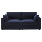 2 Seater Sofa - Chenille Navy – Elegant proportions, soft fabric, and effortlessly stylish, meet the 2-Seater