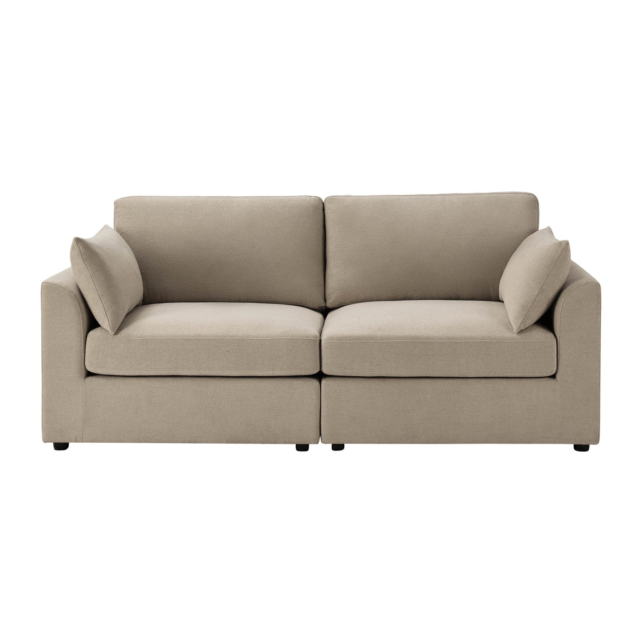 2 Seater Sofa - Chenille Oatmeal – Elegant proportions, soft fabric, and effortlessly stylish, meet the 2-Seater