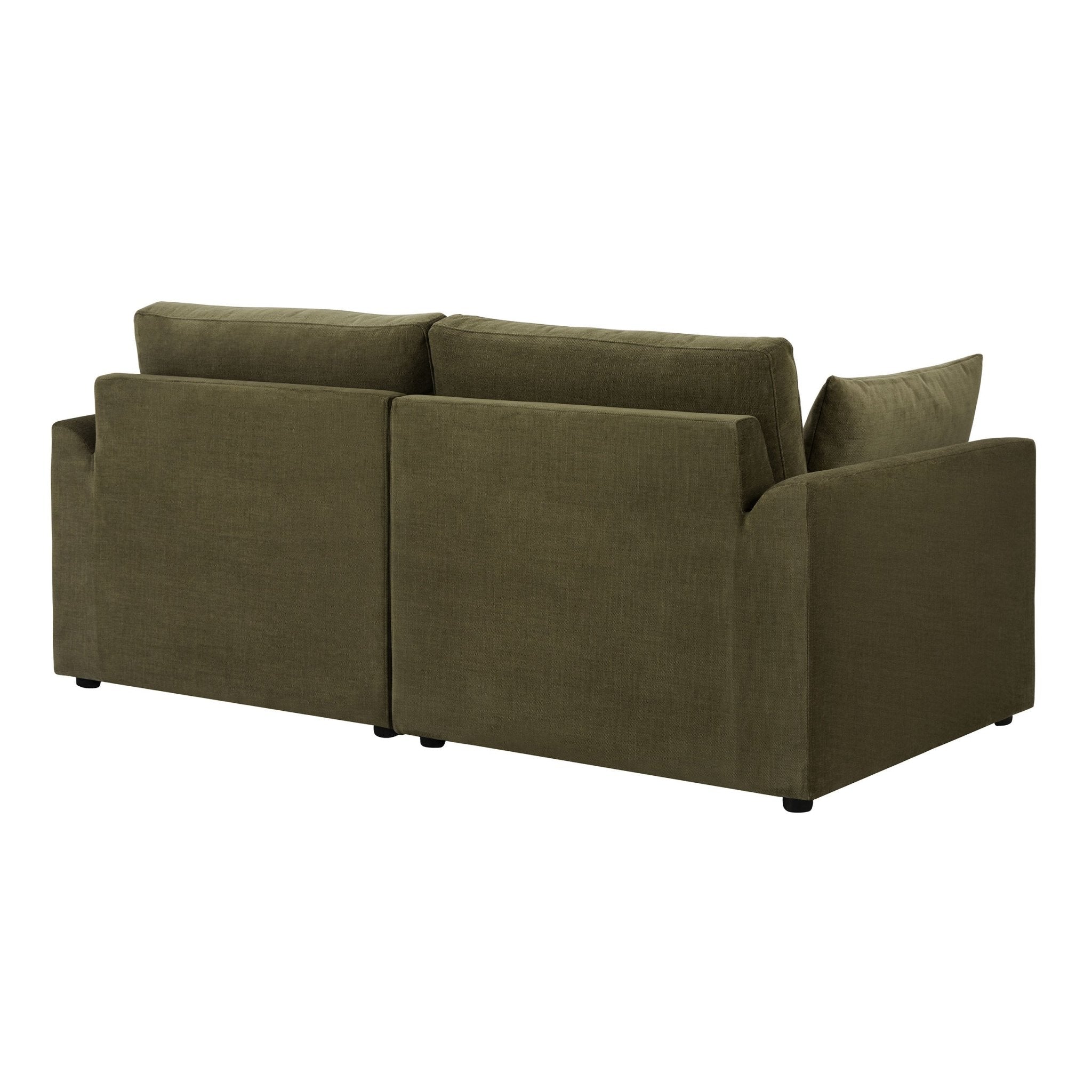 2 Seater Sofa - Chenille Olive – Elegant proportions, soft fabric, and effortlessly stylish, meet the 2-Seater