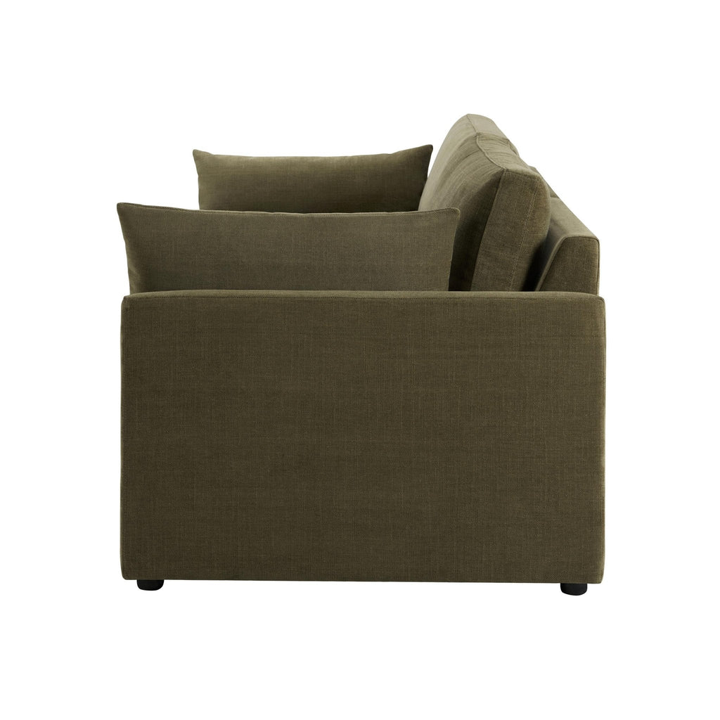 2 Seater Sofa - Chenille Olive – Elegant proportions, soft fabric, and effortlessly stylish, meet the 2-Seater