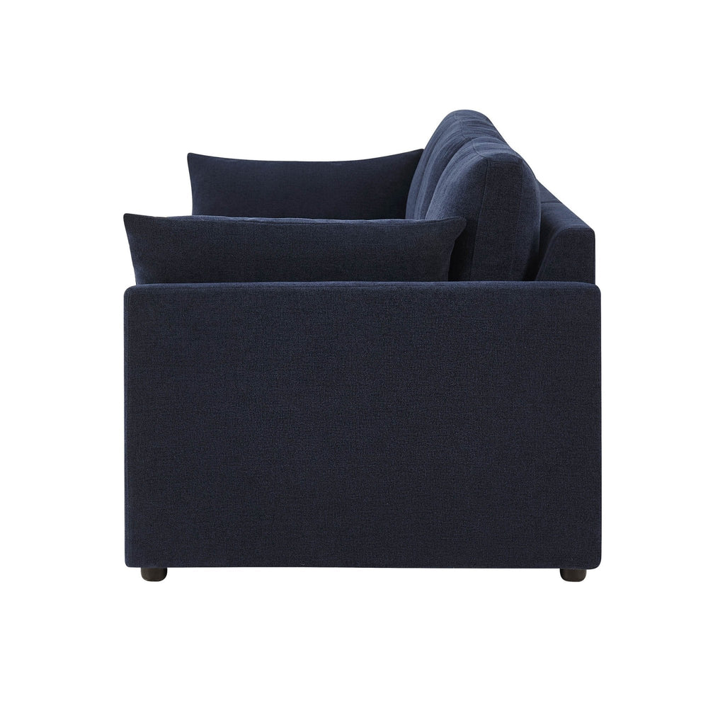 3 Seater Sofa - Chenille Navy – For those who love to stretch out or share the space, the 3-Seater offers room to lounge in laid-back style