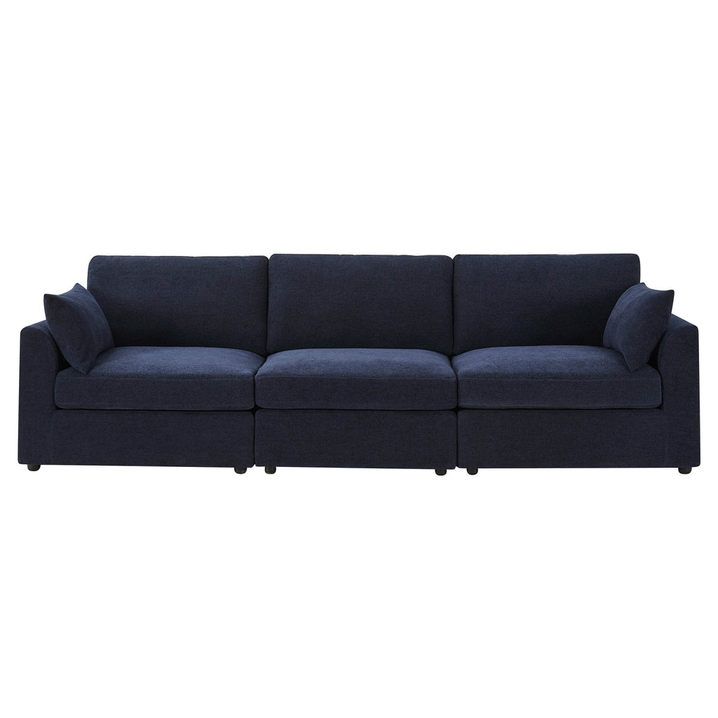 3 Seater Sofa - Chenille Navy – For those who love to stretch out or share the space, the 3-Seater offers room to lounge in laid-back style