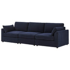 3 Seater Sofa - Chenille Navy – For those who love to stretch out or share the space, the 3-Seater offers room to lounge in laid-back style