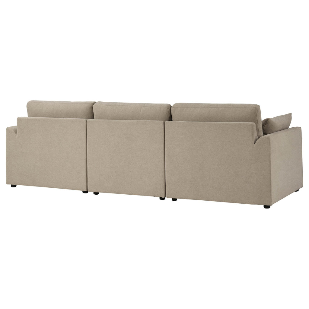 3 Seater Sofa - Chenille Oatmeal – For those who love to stretch out or share the space, the 3-Seater offers room to lounge in laid-back style