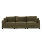 3 Seater Sofa - Chenille Olive – For those who love to stretch out or share the space, the 3-Seater offers room to lounge in laid-back style